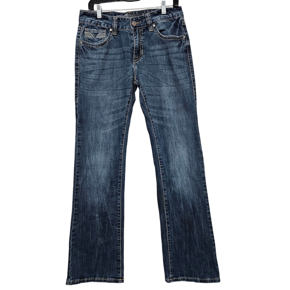 Rock & Roll Cowboy Pistol Bootcut Jean DarkWash Y2K Western Stretch 31x34 Women‎